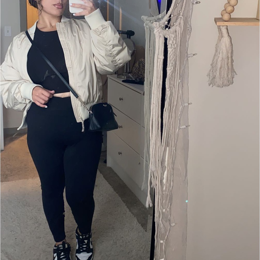 Stone Colored Bomber Jacket